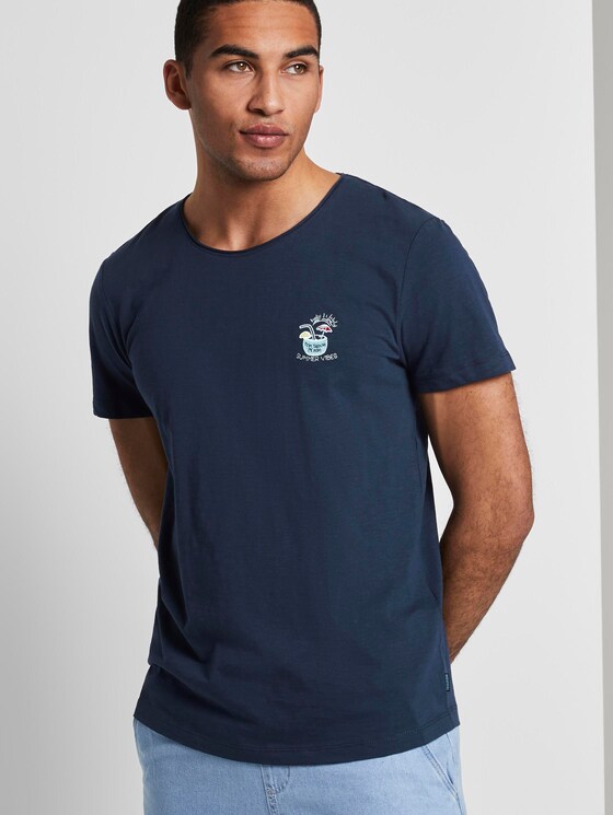 Schlichtes T-Shirt - Männer - Agate Stone Blue Schlichtes T-Shirt - Männer - Agate Stone Blue - 5 - TOM TAILOR Denim