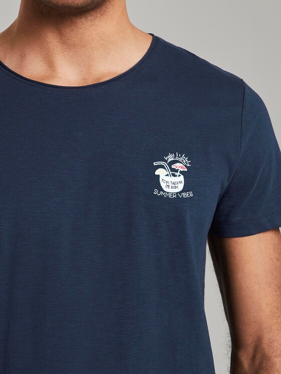 Schlichtes T-Shirt - Männer - Agate Stone Blue Schlichtes T-Shirt - Männer - Agate Stone Blue - 9 - TOM TAILOR Denim