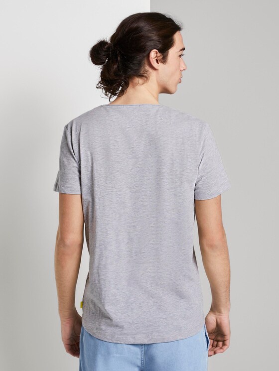 Eenvoudig T-shirt - Mannen - Light Stone Grey Melange Eenvoudig T-shirt - Mannen - Light Stone Grey Melange - 2 - TOM TAILOR Denim