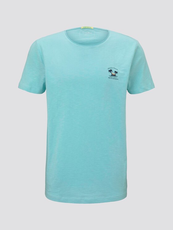 Simple T-shirt - Men - soft sky blue Simple T-shirt - Men - soft sky blue - 7 - TOM TAILOR Denim