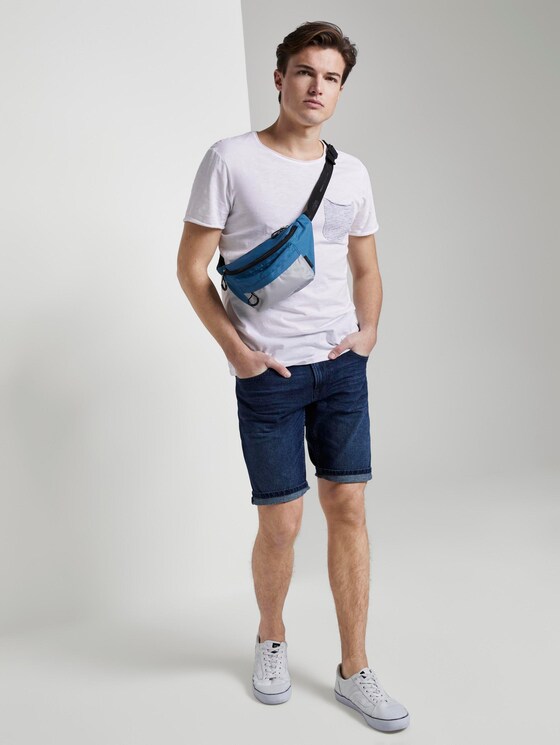 T-shirt with a striped pocket - Men - White T-shirt with a striped pocket - Men - White - 3 - TOM TAILOR Denim