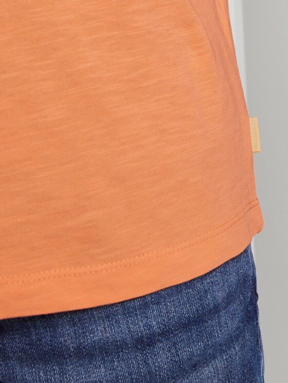 T-Shirt mit gestreifter Tasche - Männer - summer peach orange T-Shirt mit gestreifter Tasche - Männer - summer peach orange - 10 - TOM TAILOR Denim
