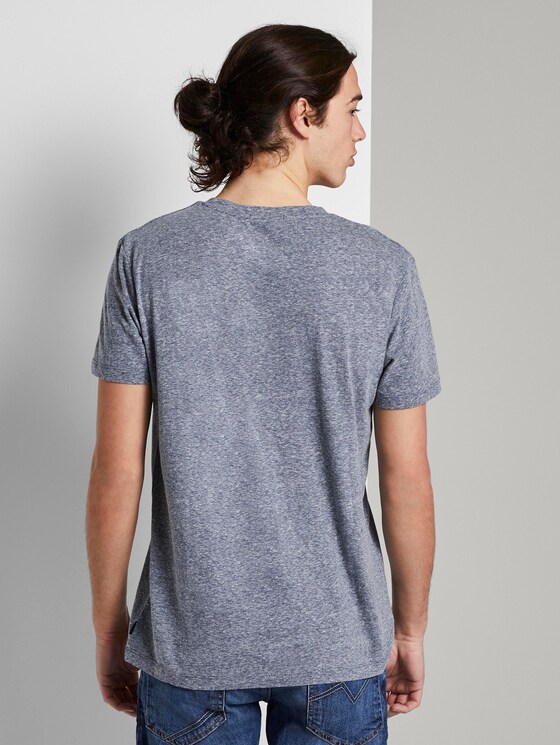 T-Shirt aus Melange Stoff - Männer - Agate Stone Blue Melange T-Shirt aus Melange Stoff - Männer - Agate Stone Blue Melange - 2 - TOM TAILOR Denim