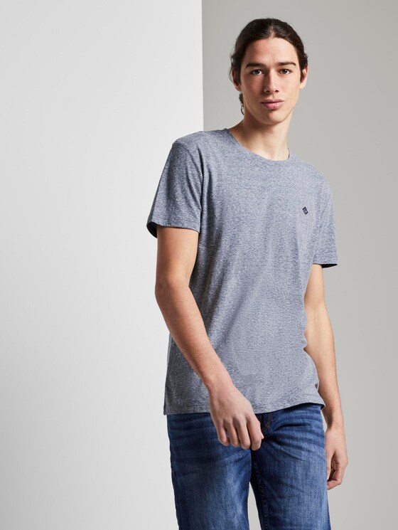 T-Shirt aus Melange Stoff - Männer - Agate Stone Blue Melange T-Shirt aus Melange Stoff - Männer - Agate Stone Blue Melange - 5 - TOM TAILOR Denim