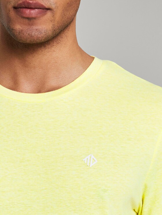 T-Shirt aus Melange Stoff - Männer - canary light white base mel T-Shirt aus Melange Stoff - Männer - canary light white base mel - 9 - TOM TAILOR Denim