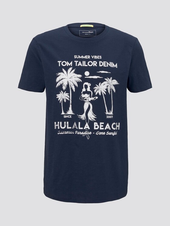 T-Shirt mit Print - Männer - Agate Stone Blue T-Shirt mit Print - Männer - Agate Stone Blue - 7 - TOM TAILOR Denim