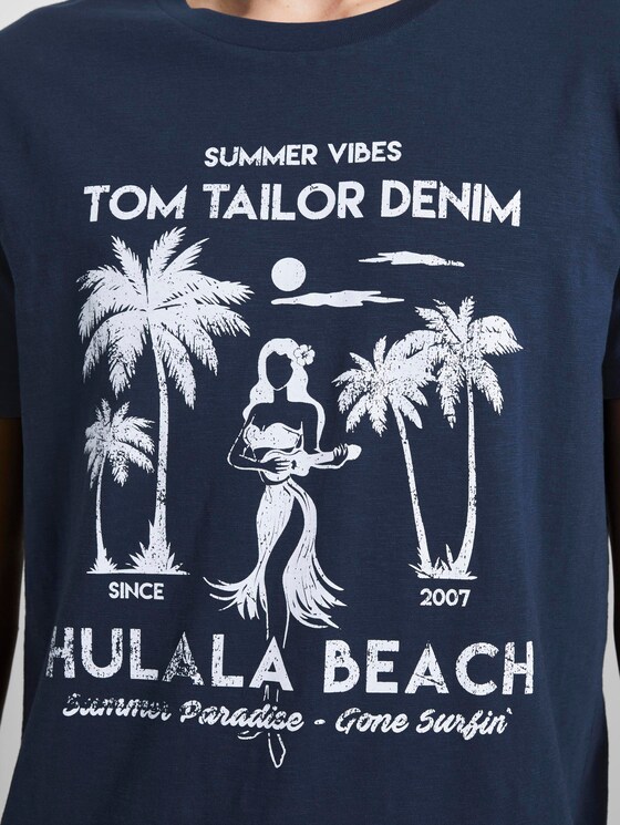 T-Shirt mit Print - Männer - Agate Stone Blue T-Shirt mit Print - Männer - Agate Stone Blue - 9 - TOM TAILOR Denim