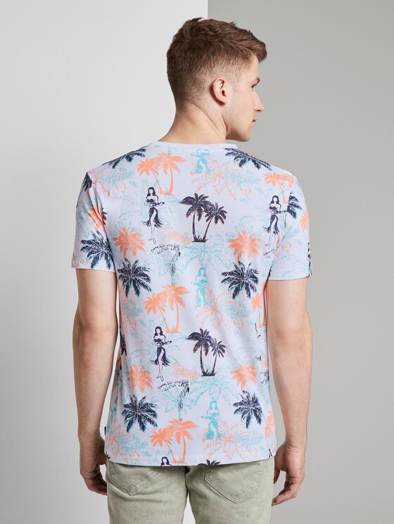 T-Shirt mit Palmen-Muster - Männer - soft blue hula palm print T-Shirt mit Palmen-Muster - Männer - soft blue hula palm print - 2 - TOM TAILOR Denim