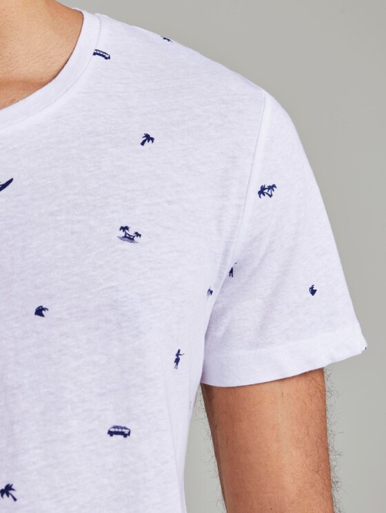 Gemustertes T-Shirt - Männer - white yd stripe mini print Gemustertes T-Shirt - Männer - white yd stripe mini print - 9 - TOM TAILOR Denim
