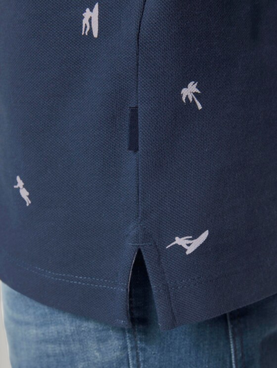 Patterned polo shirt - Men - navy white small surfer print Patterned polo shirt - Men - navy white small surfer print - 10 - TOM TAILOR Denim