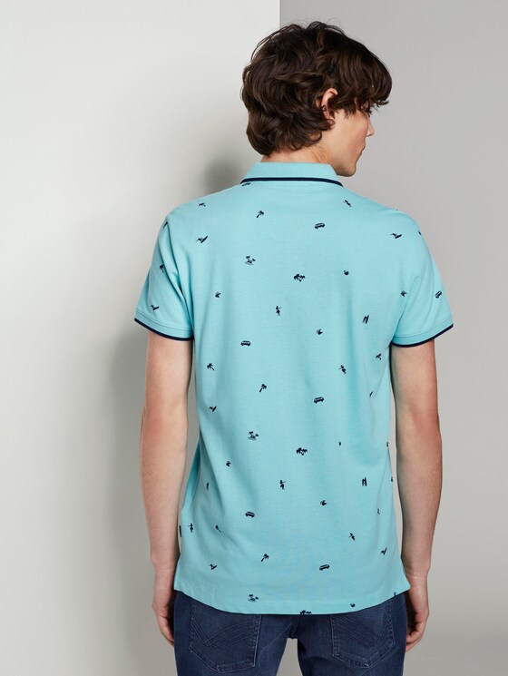 Gemustertes Poloshirt - Männer - blue navy small surfer print Gemustertes Poloshirt - Männer - blue navy small surfer print - 2 - TOM TAILOR Denim