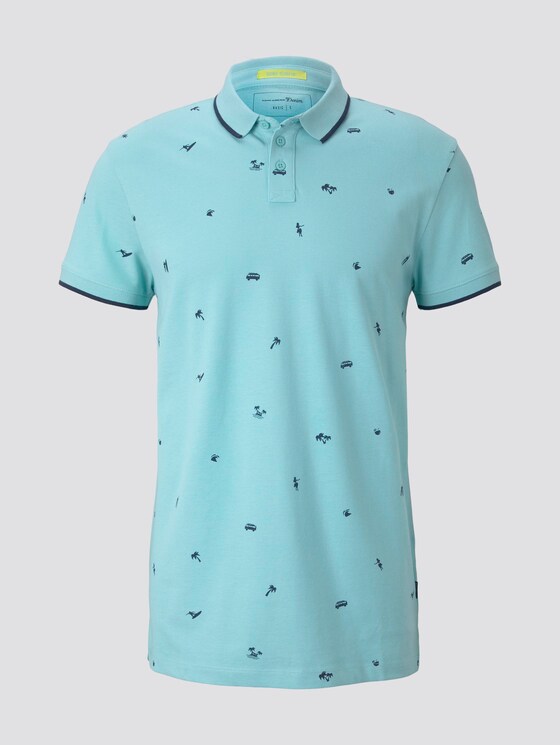 Gemustertes Poloshirt - Männer - blue navy small surfer print Gemustertes Poloshirt - Männer - blue navy small surfer print - 7 - TOM TAILOR Denim