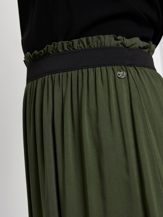 Ausgestellter Maxirock mit elastischem Bund - Frauen - Dusty Rifle Green Ausgestellter Maxirock mit elastischem Bund - Frauen - Dusty Rifle Green - 10 - TOM TAILOR Denim