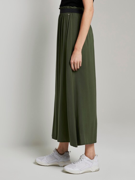 Ausgestellter Maxirock mit elastischem Bund - Frauen - Dusty Rifle Green Ausgestellter Maxirock mit elastischem Bund - Frauen - Dusty Rifle Green - 11 - TOM TAILOR Denim