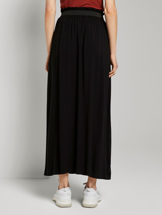 flared maxi skirt with an elastic waistband - Women - Deep Black flared maxi skirt with an elastic waistband - Women - Deep Black - 2 - TOM TAILOR Denim