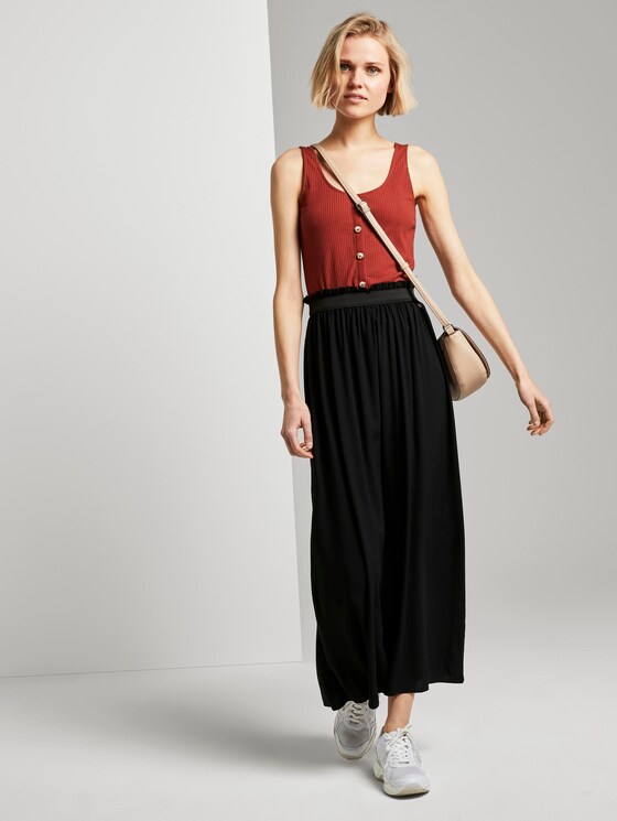 flared maxi skirt with an elastic waistband - Women - Deep Black flared maxi skirt with an elastic waistband - Women - Deep Black - 3 - TOM TAILOR Denim