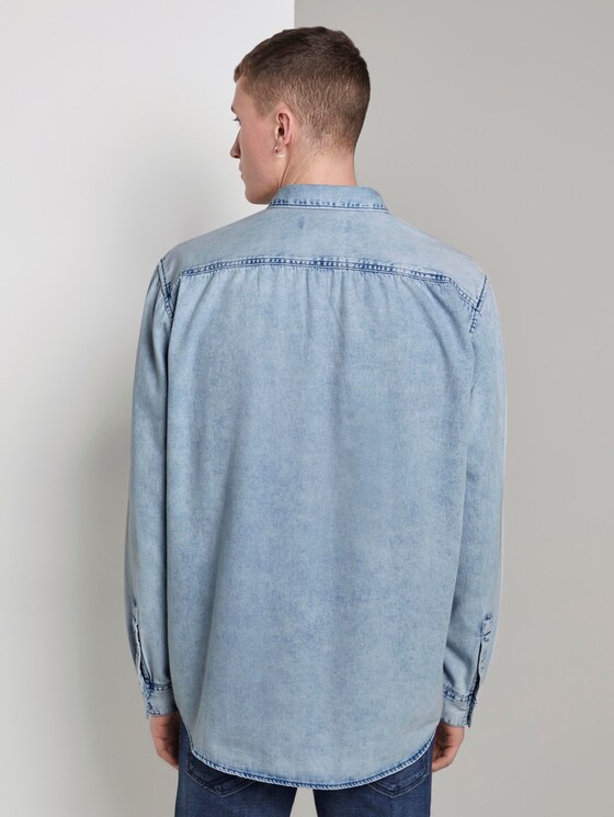 Lockeres Jeanshemd - Männer - Heavy Bleached Blue Denim Lockeres Jeanshemd - Männer - Heavy Bleached Blue Denim - 2 - TOM TAILOR Denim