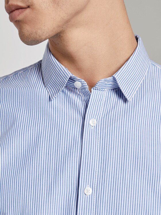 Popeline-Hemd mit Musterung - Männer - bright blue small stripe Popeline-Hemd mit Musterung - Männer - bright blue small stripe - 10 - TOM TAILOR Denim