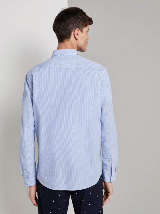 Popeline-Hemd mit Musterung - Männer - bright blue small stripe Popeline-Hemd mit Musterung - Männer - bright blue small stripe - 2 - TOM TAILOR Denim