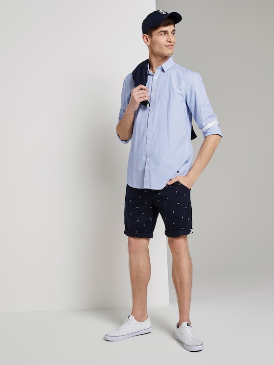 Popeline-Hemd mit Musterung - Männer - bright blue small stripe Popeline-Hemd mit Musterung - Männer - bright blue small stripe - 3 - TOM TAILOR Denim