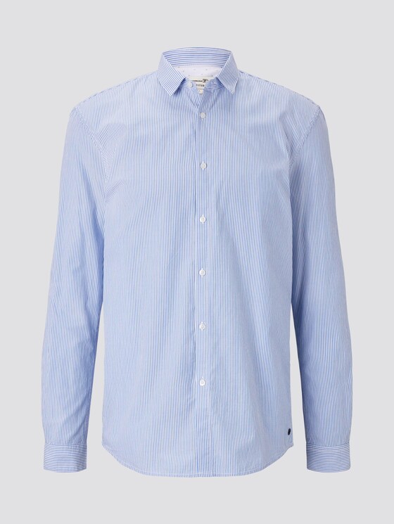 Popeline-Hemd mit Musterung - Männer - bright blue small stripe Popeline-Hemd mit Musterung - Männer - bright blue small stripe - 7 - TOM TAILOR Denim