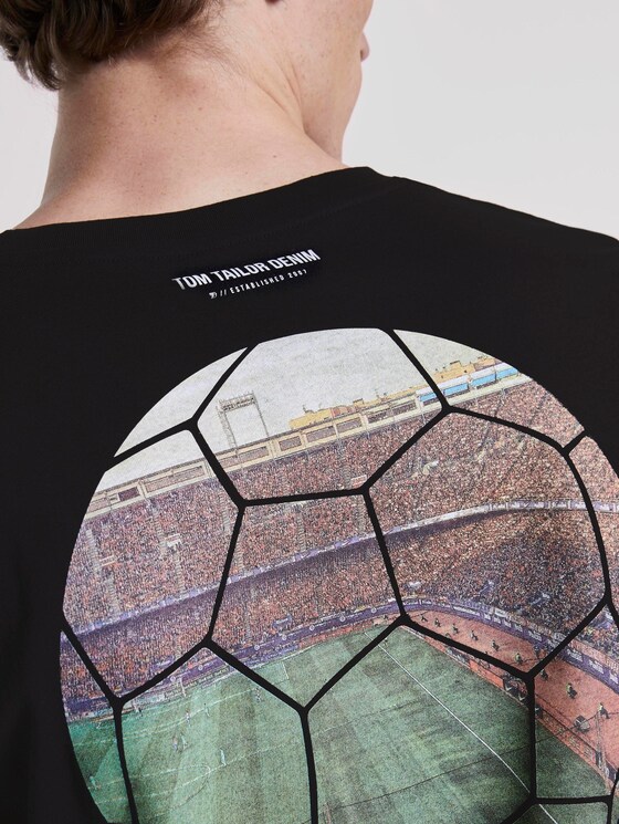 T-Shirt mit Fußball-Prints - Männer - Black T-Shirt mit Fußball-Prints - Männer - Black - 10 - TOM TAILOR Denim
