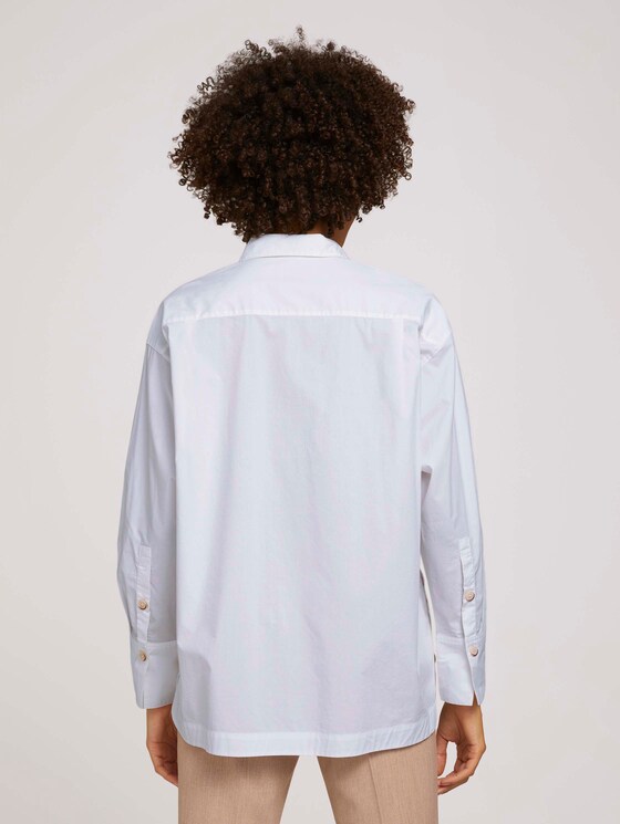 Blusenshirt mit Schlitzdetail - Frauen - White Blusenshirt mit Schlitzdetail - Frauen - White - 2 - Mine to five