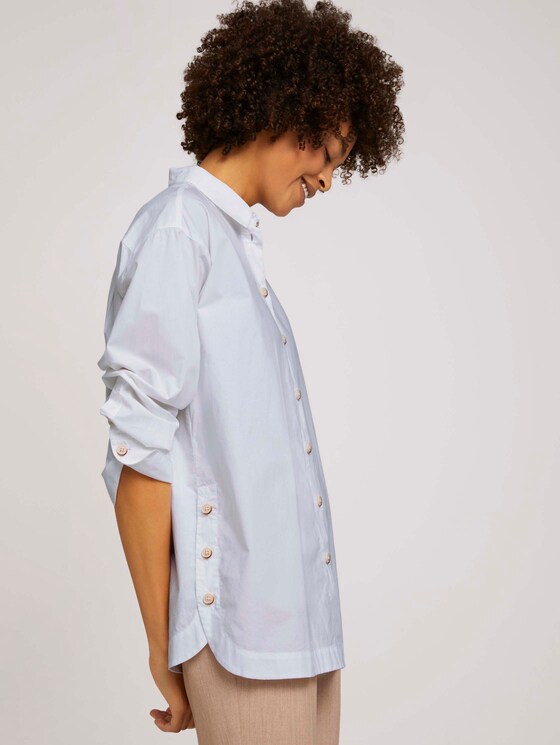 Blusenshirt mit Schlitzdetail - Frauen - White Blusenshirt mit Schlitzdetail - Frauen - White - 5 - Mine to five