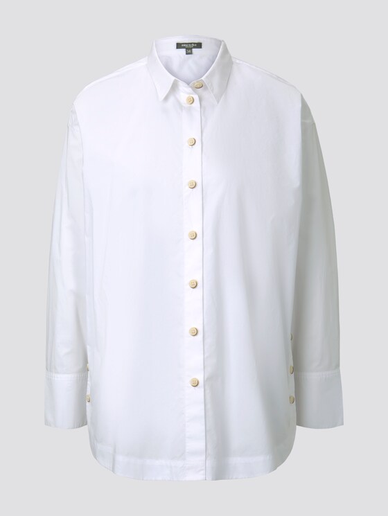 Blusenshirt mit Schlitzdetail - Frauen - White Blusenshirt mit Schlitzdetail - Frauen - White - 7 - Mine to five