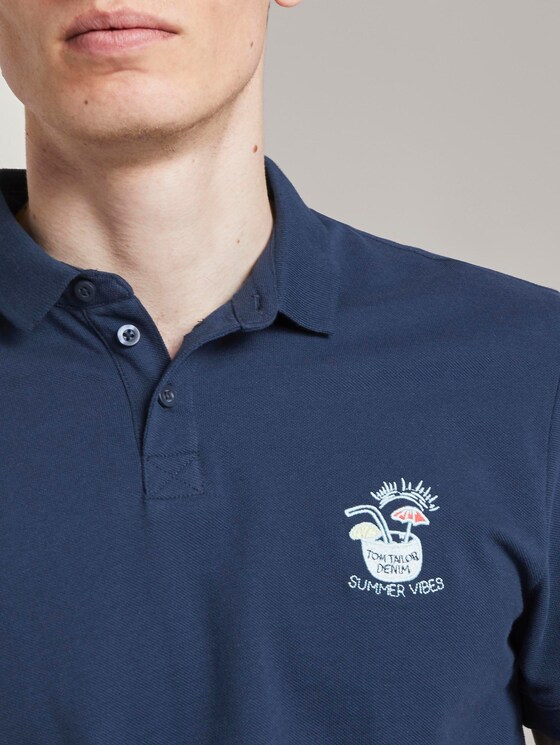 Polo shirt with a print - Men - Agate Stone Blue Polo shirt with a print - Men - Agate Stone Blue - 9 - TOM TAILOR Denim