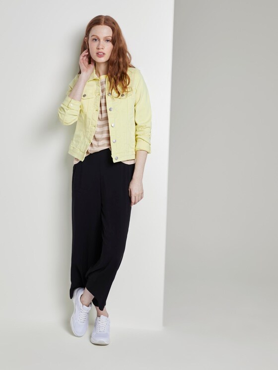 Gestreiftes T-Shirt mit Bio-Baumwolle - Frauen - beige white stripe Gestreiftes T-Shirt mit Bio-Baumwolle - Frauen - beige white stripe - 3 - TOM TAILOR Denim
