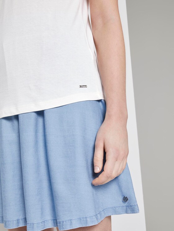 T-Shirt mit Bio-Baumwolle - Frauen - Gardenia White T-Shirt mit Bio-Baumwolle - Frauen - Gardenia White - 10 - TOM TAILOR Denim