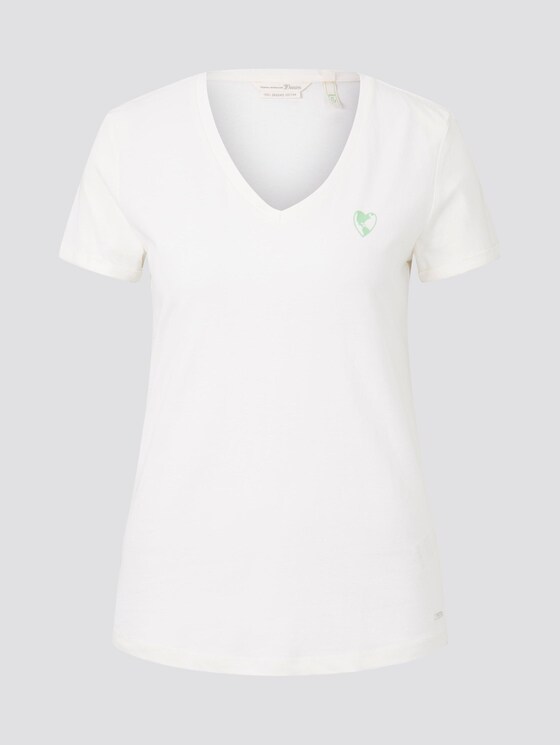 T-Shirt mit Bio-Baumwolle - Frauen - Gardenia White T-Shirt mit Bio-Baumwolle - Frauen - Gardenia White - 7 - TOM TAILOR Denim