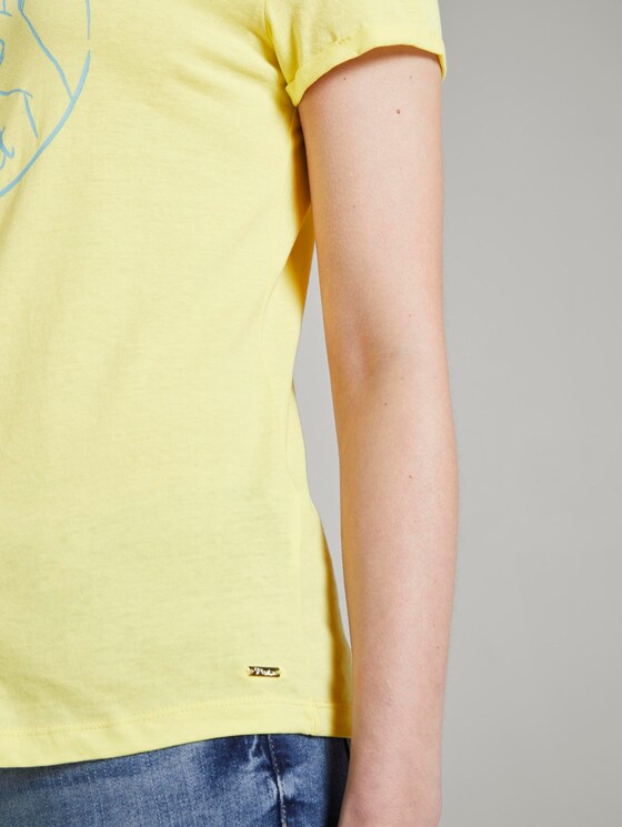 Love-Print T-Shirt mit Bio-Baumwolle - Frauen - daffodil yellow Love-Print T-Shirt mit Bio-Baumwolle - Frauen - daffodil yellow - 10 - TOM TAILOR Denim