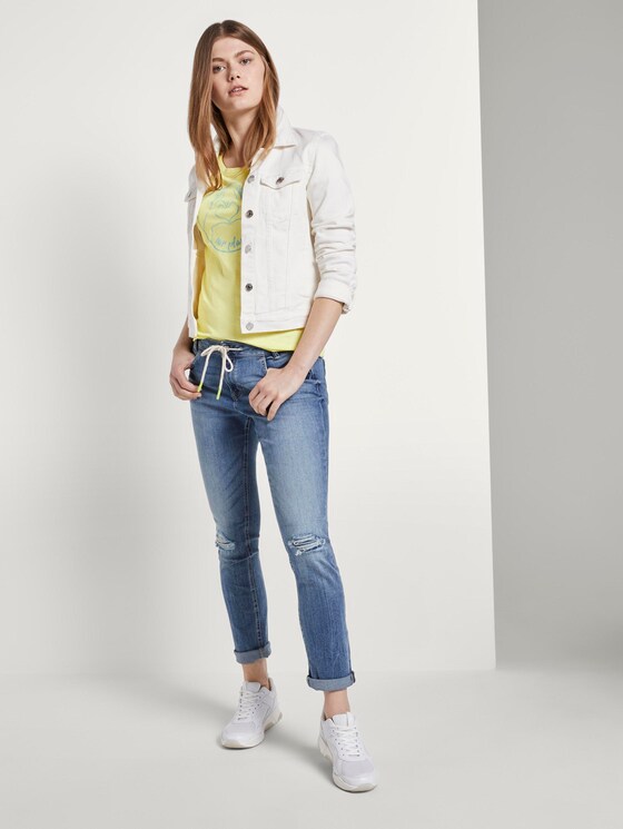 Love-Print T-Shirt mit Bio-Baumwolle - Frauen - daffodil yellow Love-Print T-Shirt mit Bio-Baumwolle - Frauen - daffodil yellow - 3 - TOM TAILOR Denim