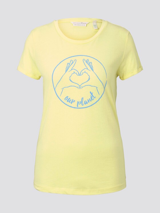 Love-Print T-Shirt mit Bio-Baumwolle - Frauen - daffodil yellow Love-Print T-Shirt mit Bio-Baumwolle - Frauen - daffodil yellow - 7 - TOM TAILOR Denim
