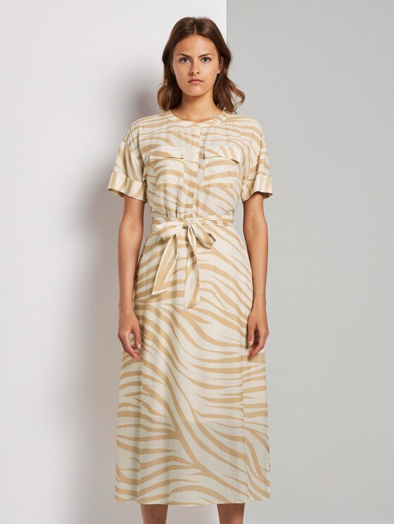 Maxikleid im Zebra-Muster - Frauen - ecru zebra design Maxikleid im Zebra-Muster - Frauen - ecru zebra design - 1 - Mine to five