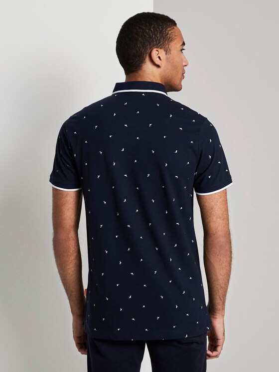 Poloshirt mit Allover-Print - Männer - navy mini vacation print Poloshirt mit Allover-Print - Männer - navy mini vacation print - 2 - TOM TAILOR Denim