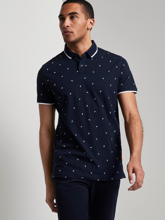 Poloshirt mit Allover-Print - Männer - navy mini vacation print Poloshirt mit Allover-Print - Männer - navy mini vacation print - 5 - TOM TAILOR Denim