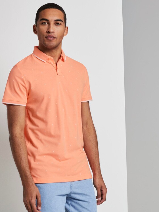 Poloshirt mit Allover-Print - Männer - orange mini vacation print Poloshirt mit Allover-Print - Männer - orange mini vacation print - 5 - TOM TAILOR Denim