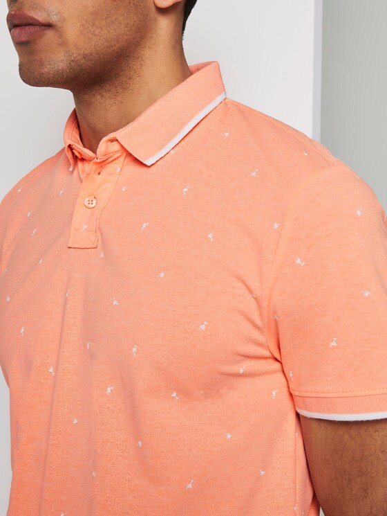 Poloshirt mit Allover-Print - Männer - orange mini vacation print Poloshirt mit Allover-Print - Männer - orange mini vacation print - 9 - TOM TAILOR Denim