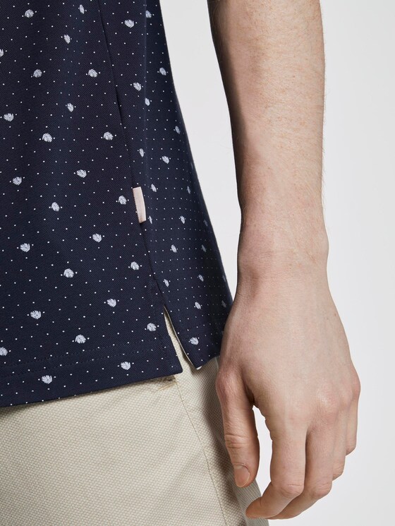 Poloshirt mit Allover-Print - Männer - navy mini palm leaf dot print Poloshirt mit Allover-Print - Männer - navy mini palm leaf dot print - 10 - TOM TAILOR Denim