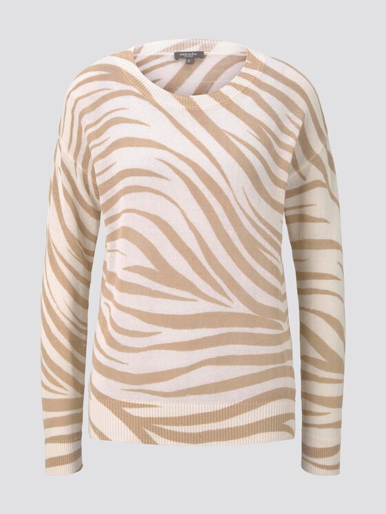 Pullover im Zebra-Muster - Frauen - ecru zebra design Pullover im Zebra-Muster - Frauen - ecru zebra design - 7 - Mine to five