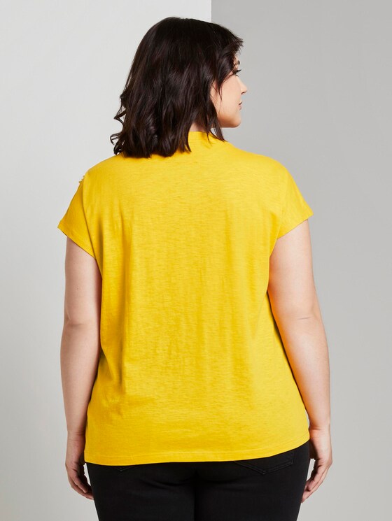 T-Shirt mit Fransen-Detail - Frauen - deep golden yellow T-Shirt mit Fransen-Detail - Frauen - deep golden yellow - 2 - My True Me