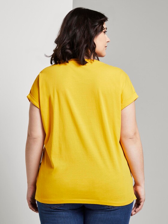 Print T-Shirt mit Bio-Baumwolle - Frauen - deep golden yellow Print T-Shirt mit Bio-Baumwolle - Frauen - deep golden yellow - 2 - My True Me