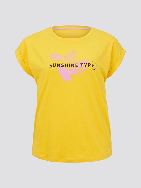 Print T-Shirt mit Bio-Baumwolle - Frauen - deep golden yellow Print T-Shirt mit Bio-Baumwolle - Frauen - deep golden yellow - 7 - My True Me