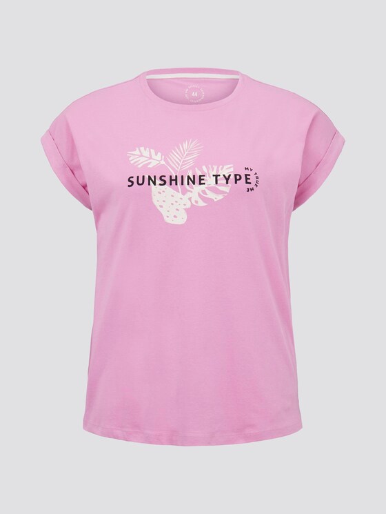Print T-Shirt mit Bio-Baumwolle - Frauen - dusty orchid Print T-Shirt mit Bio-Baumwolle - Frauen - dusty orchid - 7 - My True Me