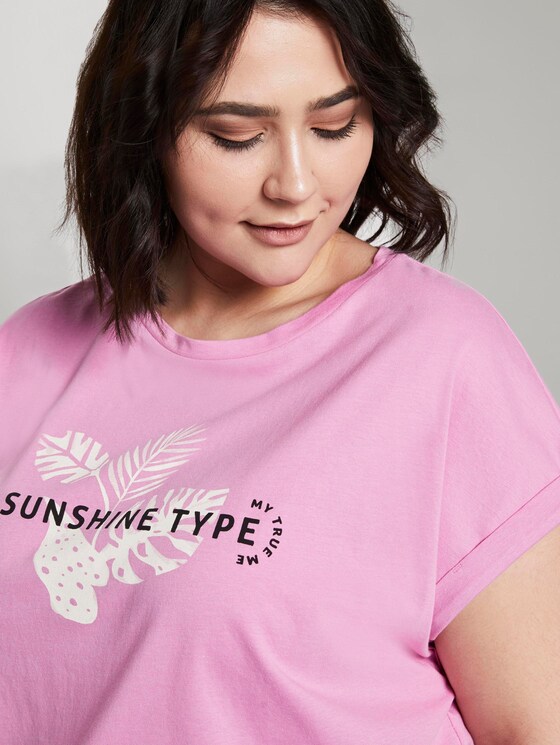 Print T-Shirt mit Bio-Baumwolle - Frauen - dusty orchid Print T-Shirt mit Bio-Baumwolle - Frauen - dusty orchid - 9 - My True Me