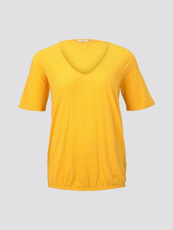 T-Shirt mit elastischem Bündchen - Frauen - deep golden yellow T-Shirt mit elastischem Bündchen - Frauen - deep golden yellow - 7 - My True Me