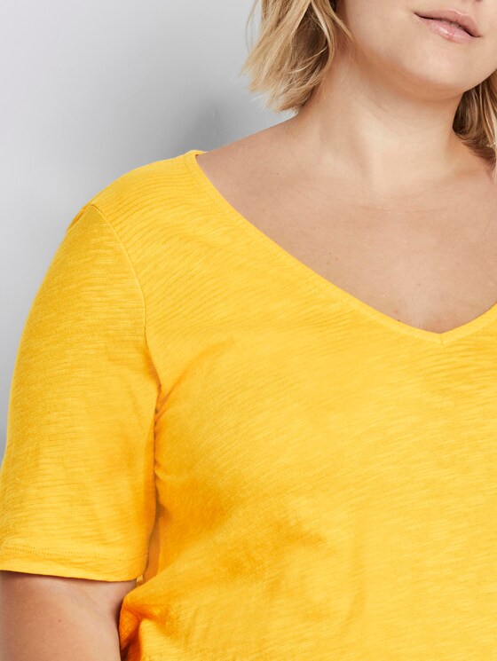 T-Shirt mit elastischem Bündchen - Frauen - deep golden yellow T-Shirt mit elastischem Bündchen - Frauen - deep golden yellow - 9 - My True Me